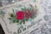 画像1: フランス　アンティークポストカード　ピンクと赤のバラの花 (1)