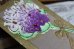 画像1: フランス　アンティークポストカード　エンボスの紫の花のブーケ (1)