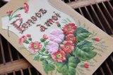 フランスアンティーク　お花のポストカード