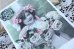 画像1: フランス　アンティークポストカード　いっぱいの薔薇を抱えた少女 (1)