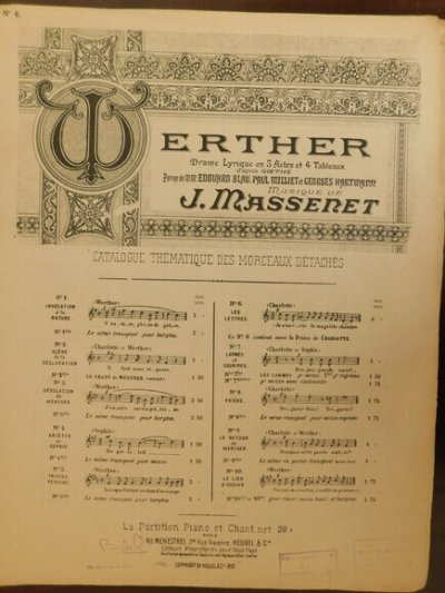 画像2: フランス　古い楽譜　Jules Emile Frédéric Massenet