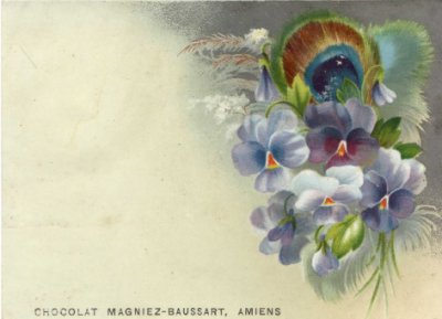 画像4: フランスアンティーク　クロモス・クロモカード　ビオラの花束