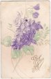 画像6: フランス　アンティークポストカード　紫の花