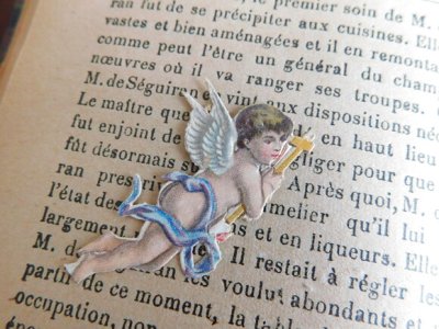 画像3: フランス　アンティーク　ダイカットのクロモ　天使