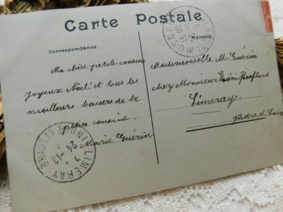 画像3: フランスアンティーク　古いポストカード　ゆきだるま