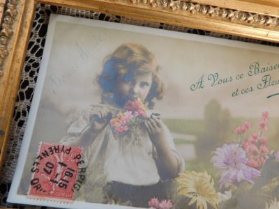画像3: フランス　アンティークポストカード　少女
