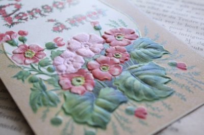 画像2: フランスアンティーク　お花のポストカード