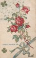 画像7: フランス　アンティークポストカード　薔薇とクローバー