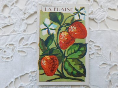 画像2: フランスアンティーク　古いカード　いちご