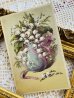 画像1: フランス　アンティークポストカード　鈴蘭の花 (1)