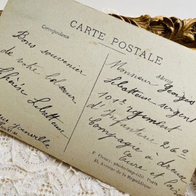 画像2: フランスアンティーク　すずらんのポストカード　1916