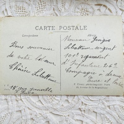 画像5: フランスアンティーク　すずらんのポストカード　1916