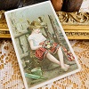 フランスアンティーククロモスクロモカード少女の画像