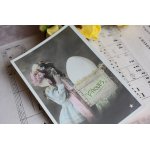 画像: フランス　アンティークのポストカード　イースターの日の少女　A