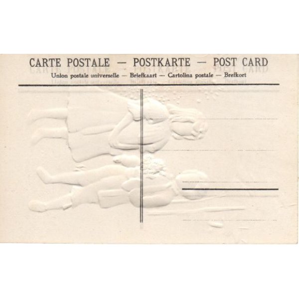 画像2: フランス　アンティークポストカード　出逢い (2)