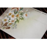 画像: フランスアンティーク　クロモス・クロモカード　白い花束