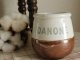 画像: フランス　アンティーク　ダノン「DANONE」陶器のポット