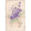 画像6: フランス　アンティークポストカード　紫の花 (6)
