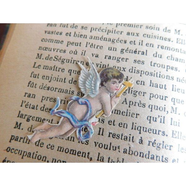 画像3: フランス　アンティーク　ダイカットのクロモ　天使 (3)