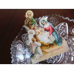 画像: フランスアンティーク　ダイカットのクロモ　キリストの誕生