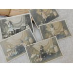 画像: フランス　アンティークポストカード　少女　5枚セット