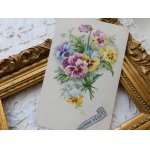 画像: フランス　古いポストカード　ビオラの花束