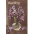 画像4: フランス　アンティークポストカード　紫の花 (4)