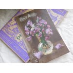 画像: フランス　アンティークポストカード　紫の花