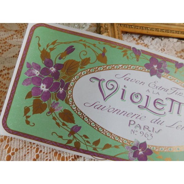 画像2: フランスアンティーク　サボンラベル　Savon Extra Fin a la Violette (2)