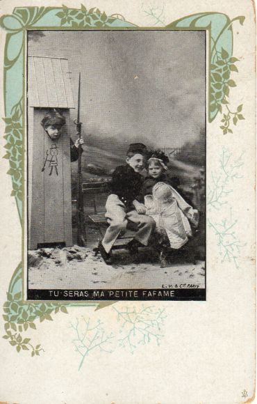画像: フランス　アンティークポストカード　子どもたち